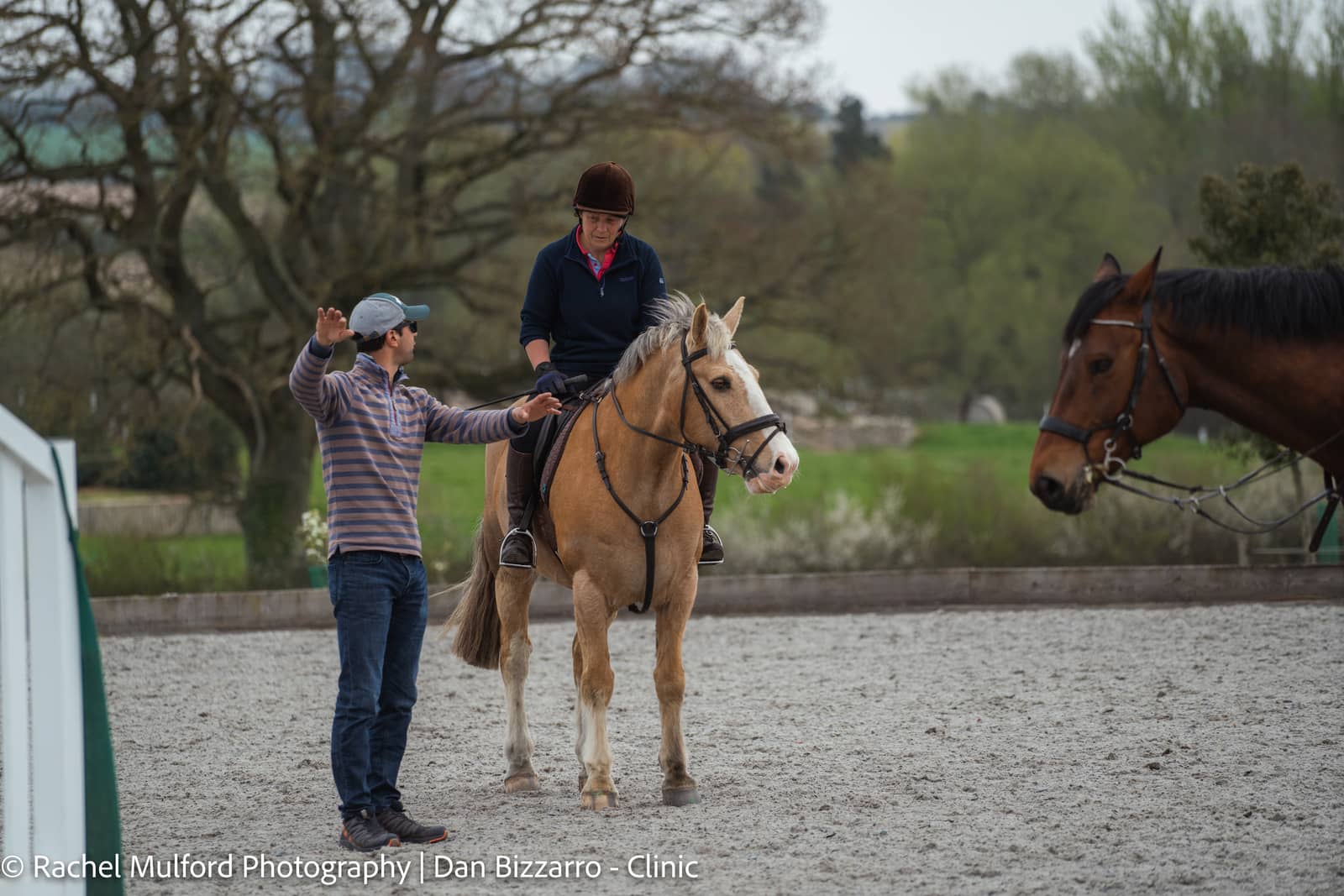 Dan Bizzarro teaching private riding lesson
